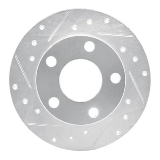 R1 Concepts EDZ-73018L Brake Rotor Drilled and Slotted Silver